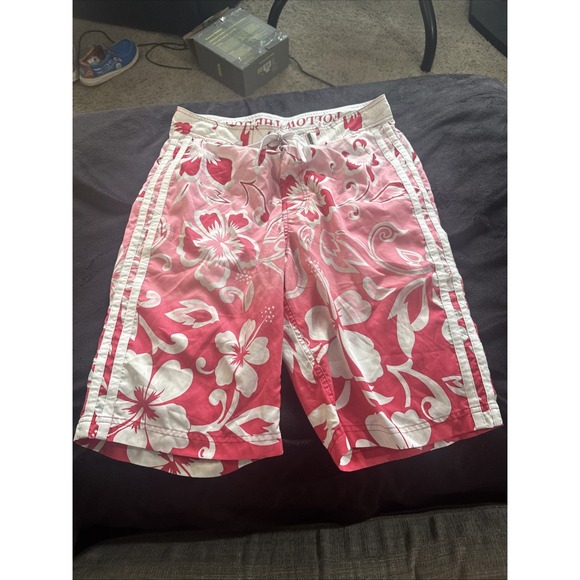 Men's Medium (28)‎ Sundek Board Shorts Hawaiian Pattern Pink Floral - Picture 1 of 13
